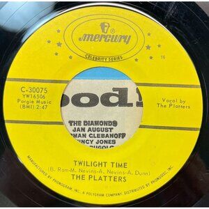 The Platters Twilight Time / For the First Time 45 Doo Wop Jukebox Mercury 30075